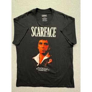 Scarface Tony Montana Graphic T-Shirt Mens XL Black Movie Promo Tee